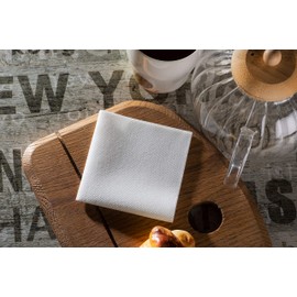 Servilletas de cóctel, servilletas desechables de lino de lujo como airlaid para bebidas, suaves, absorbentes, bar de restaurante para cocina, fiestas, bodas, cenas o eventos (blanco)