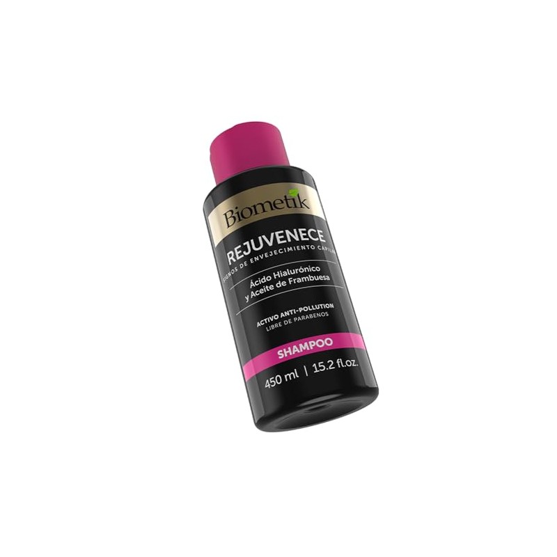 Biometik Rejuvenece, Shampoo para Signos de Envejecimiento Capilar, Antioxidante, Energiza