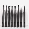 QINREN 8Pcs Anti-Static Plastic Tweezers Set, Multifunctional Precision Tweezers Set