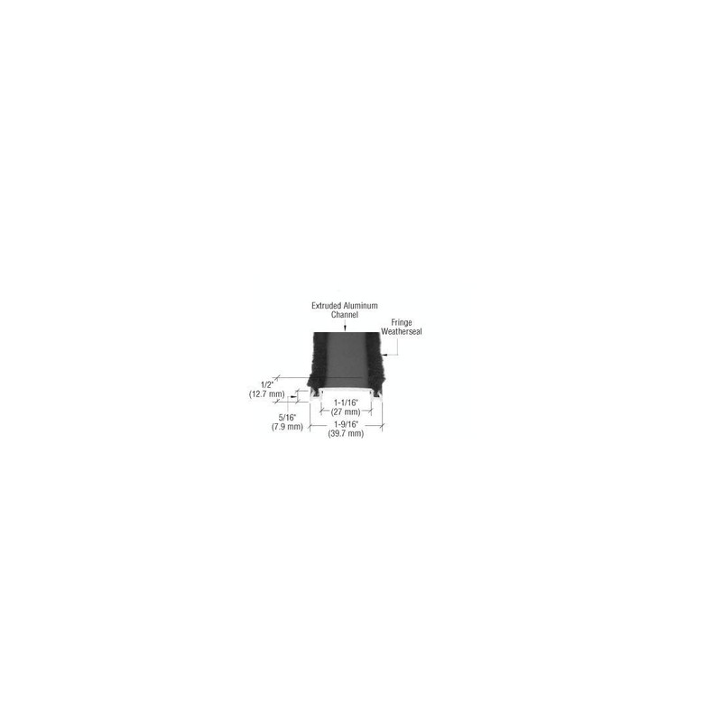 CRL HP35722 84" Bronze Anodized Wide Commercial Door Astragal with