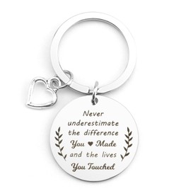 HUHALLI Inspirational Keychain Gifts for Friend Sister Brother Lover Daughter Coworkers Students Him Her Women Men, Birthday Christmas Thanksgiving Graduation Gifts