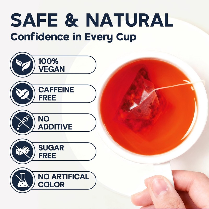 Hibiscus Tea Bags, Hibiscus Flower Herbal Tea - Caffeine &