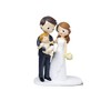 Mopec Boyfriend and Baby Figurine, Polyresin, White, 8 x 16 x 21 cm