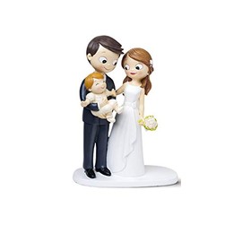 Mopec Boyfriend and Baby Figurine, Polyresin, White, 8 x 16 x 21 cm
