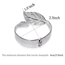 2 Pack Aluminum Alloy Spring Design Silver Leaf Curtain Tiebacks - Simple Style, Modern Decorative Holdbacks for Drapes