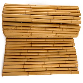 1.2m*1.8m Bamboo Fence Powder Coated Easily Assembled for Yard Privacy Screens Nursery Garden Gate Farm Nature Treatmentcolor: Light Yellow
