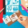 24PCS Christmas Stencils 3 x 3 Inch Reusable DIY Craft