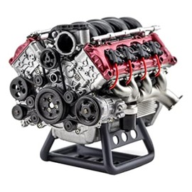 Aswalling Mini V8 Engine Running Kit, Ax90104 Scx10 Second Generation Capra VS4-10 Pro Ultra