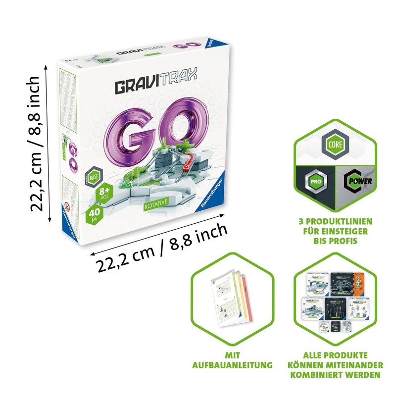 Ravensburger GraviTrax GO Rotative - Small GraviTrax Starter Set for