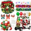 Golf Cart Decorations Kit,Parade Golf Cart Decoration Kit (Christmas)