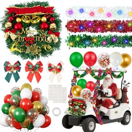 Golf Cart Decorations Kit,Parade Golf Cart Decoration Kit (Christmas)