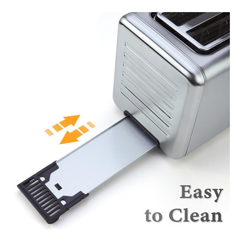 Long Slot Toaster 4 Slice, Touch Screen LED Display, 1.5”