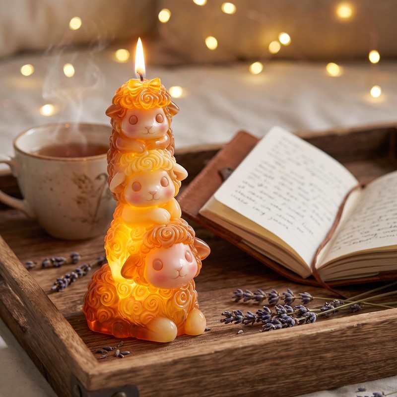 Mini Sheep Silicone Candle Mold for DIY Candle Making