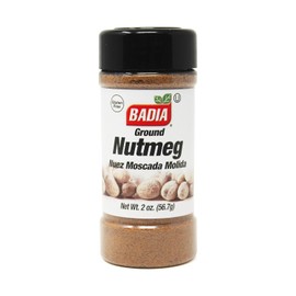 Badia Ground Nutmeg Powder 2 Oz – Warm, Sweet, and Spicy Flavor for Baking, Desserts, Beverages, and Savory Dishes – Ideal for Holiday Recipes & Coffee