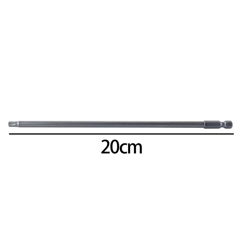 Hoite 11-teiliges 200 Mm Extra Langes Torx-Schraubendreher-Bit-Set, Magnetische Torx-Schraubendreher-Bits, S2-Stahl-Stern-Schraubendreher-Bohrer