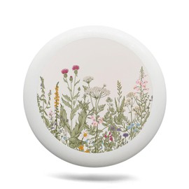 Uanvaha Floral Flying Disc Flowers and Herbs Green Plant Ultimate Sport Disc 175g for Competitions, Team Game Exercise Outdoor Activity