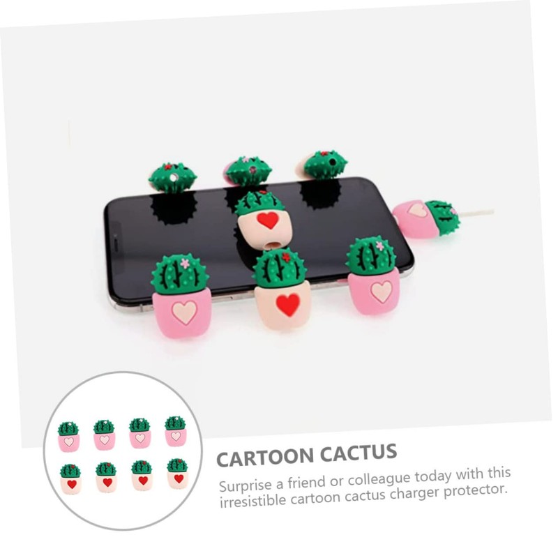 Gatuida Cactus Shaped Data Cable Protectors Cord Covers for Plug