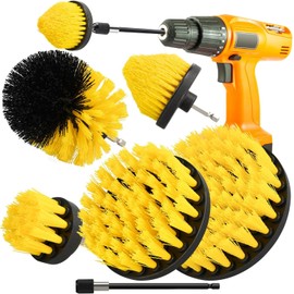 6pc 1/4 'power washer set electric accessories cleaning brush set for cleaning bathroom and kitchen floor tiles