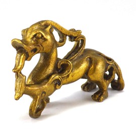 Copper "Ancient yaazu (睚眦) (Mini)" [Feng Shui Good Luck Goods Feng Shui Goods/Dragons/Figurine/Home Decor/Dragons of Good Luck]