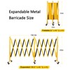 Expandable Metal Barricade, 16FT Folding Security Gate with Wheels, Retractable