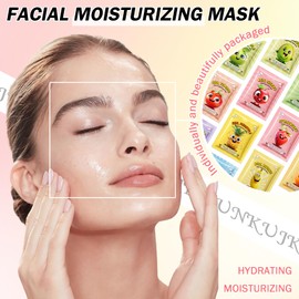 19PCS Hydrating Facial Sheet Mask,Moisturizing Face Masks Gift Set,Long Lasting Face Mask Facial Mask Kit for All Skin Types