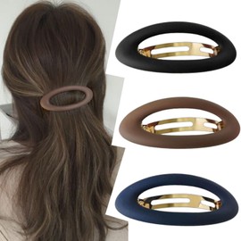 Large Hair Clips for Women Matte Ellipse for Thin Hair French Hair Clip Cute Hair Styling Clips Non-Slip Strong Hold Vintage Hair Accessories Gifts for Women Girls