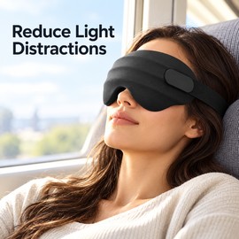 3D Contoured Sleep Eye Mask for Sleeping & Travel – Light Blocking Design for Comfortable Rest Anywhere