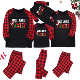 TEERAPHIQUE Christmas Pajamas for Family,Family Holiday Pajamas Matching Sets,Xmas Jammies for Couples,Family PJS