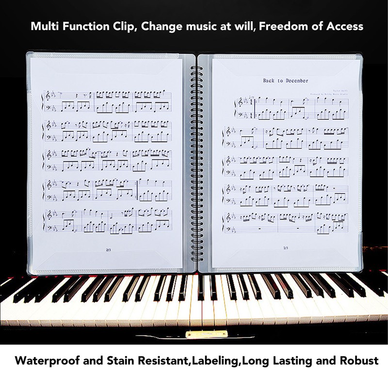 Sheet Music Folder A4 Size ABS Waterproof Music Sheet File