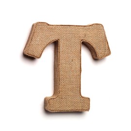 The Country House Collection 7" Primitive Wall Decor Letters (Burlap, T)