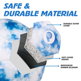 PP PICADOR Size 4 Soccer Ball, Soccer Ball for Kids 6-8 8-12 Girls Boys Outdoors Sports Training Ball Recreation Playing Ball Teens Children Youth Birthday Gift