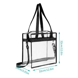 Wisebom Transparent Toiletry Bag, 12 x 12 x 6 Inch PVC Toiletry Bag, Travel Handbag, Mommy Bag, Transparent Cosmetic Clear Changing Bag for Holiday, Travel, Bathroom, transparent