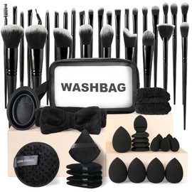 Lukovee Set de Brochas de Maquillaje, 56 Piezas Kabuki Profesional Premium                                                                            