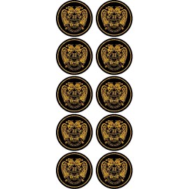 ProSticker 033.U (10pk) 1" Masonic Freemason Scottish Rite Decals Stickers Lodge