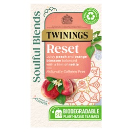 Twinings Soulful Blends Reset Inspired by Ayurveda -Juicy Peach & Orange Blossom Herbal Tea Infusion with Nettle - 20 x Biodegradable Tea Bags