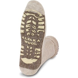normani Alpaca Wool Socks with Alpaca and Sheep Wool, Non-Slip Acrylonitrile Butadiene Styrene (ABS) Print, beige, 43-46