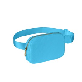 Lulu Bag for Women Men with Adjustable Strap，Fanny Pack Lemon Dupes are Everywhere, Waterproof Crossbody Fashion Waist Bag for Workout Hiking Running Travel (Baby Blue)