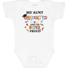inktastic My Aunt Graduated and I'm Super Proud Baby Bodysuit 12 Months 0020 White 35e02