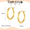 18K Gold Hoops Earring for Women Big Large Hoop Earrings