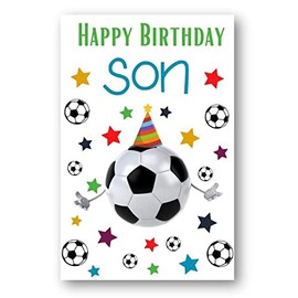 Second Ave Son Football Children's Kids Happy Birthday Card Greetings Card