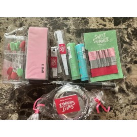 Sweet and Shimmer Makeup Brushes Balm Buffer Compact Tweezer Clippers Eyeliner Christmas Gift Girl