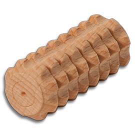 HOFMEISTER® Massage-Gerät aus Buchen-Holz, gegen Verspannungen & Schmerzen, Wellness & Entspannung für die Hand, Naturprodukt aus Europa, Hand-Massage-Roller, 11 cm