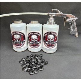 Semi Pro Undercoating Gun, Straight Wand, 3 W Quart Bottles, and 50 Rust Plugs