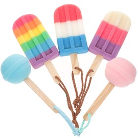 5Pcs bath loofah sponge Popsicle Bath Sponge Ice Cream Shower Sponge Cute Lollipop Bath Sponge Bath Sponge Shower Body Sponge Loofah Shower Scrubber for bath shower sponge Infant bath loofah pouf