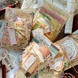 460 Sheets Vintage Scrapbook Papers Journaling Scrapbooking Supplies Kit junk journal supplies Decorative Craft Paper for Planner, Bullet Journal Collage Card Embellishment Retro Crafts