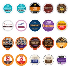 Perfect Samplers Coffee Pods Variety Pack, Bold and Dark Roast Coffee, Single Serve Cups for Keurig K-Cup Machines - Robust Assortment, 20 Count
