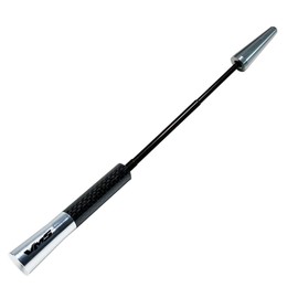 VMS RACING Retractable Silver Machined CNC Aluminum and Black Real Carbon FIber 4.5" to 8" inch Antenna Compatible with Kia Forte