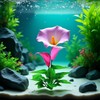 2Pcs Artificial Aquarium Plants,Flower Aquarium Decoration Artificial Aquatic Plant Waterweed