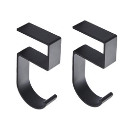 NYANDELMO Bag Hangers 5 Shape Table Hooks Luggage Hanger Multi-functional Portable Set of 2 (2 Black)