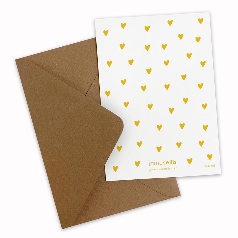James Ellis Pack of 8 Yellow Confirmation Invitations with Envelopes